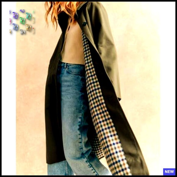 Oversized Long Trench Coat Classic Single Breasted Windproof Trendy Outerwear - Picture 3 of 7